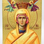 Παναγία Θεόνυμφη σε Ίσιο ξύλο με όψη Στιλβωτού