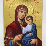 Παναγία Ελεούσα σε Ίσιο ξύλο με όψη Στιλβωτού