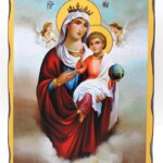 Αναγεννησιακή Παναγία σε ξύλο τεχνητής Παλαίωσης