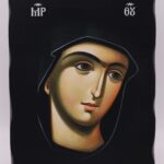 Παναγία Μήτηρ Θεού σε ξύλο τεχνητής Παλαίωσης