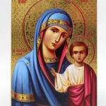 Παναγία η Καζάνσκα σε Ίσιο ξύλο με όψη Στιλβωτού