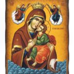 Παναγία η Θαλασσινή σε ξύλο τεχνητής Παλαίωσης